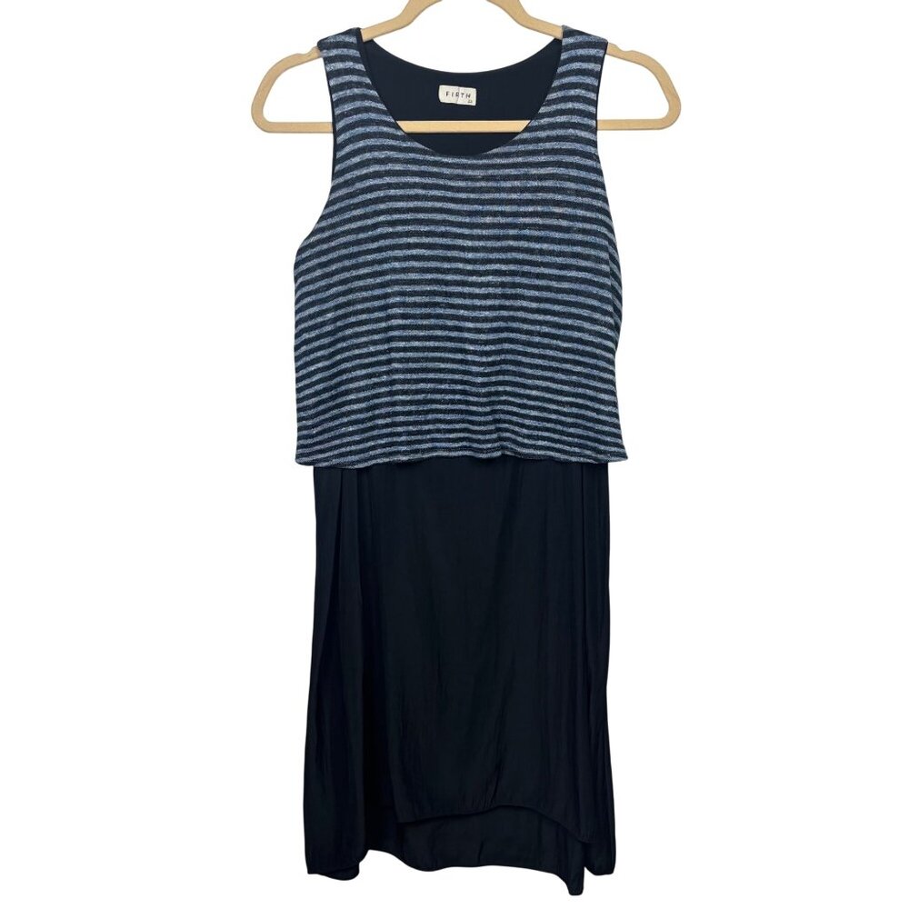 Firth Anthropologie XS Navy Blue Striped Tank Dress Sleeveless